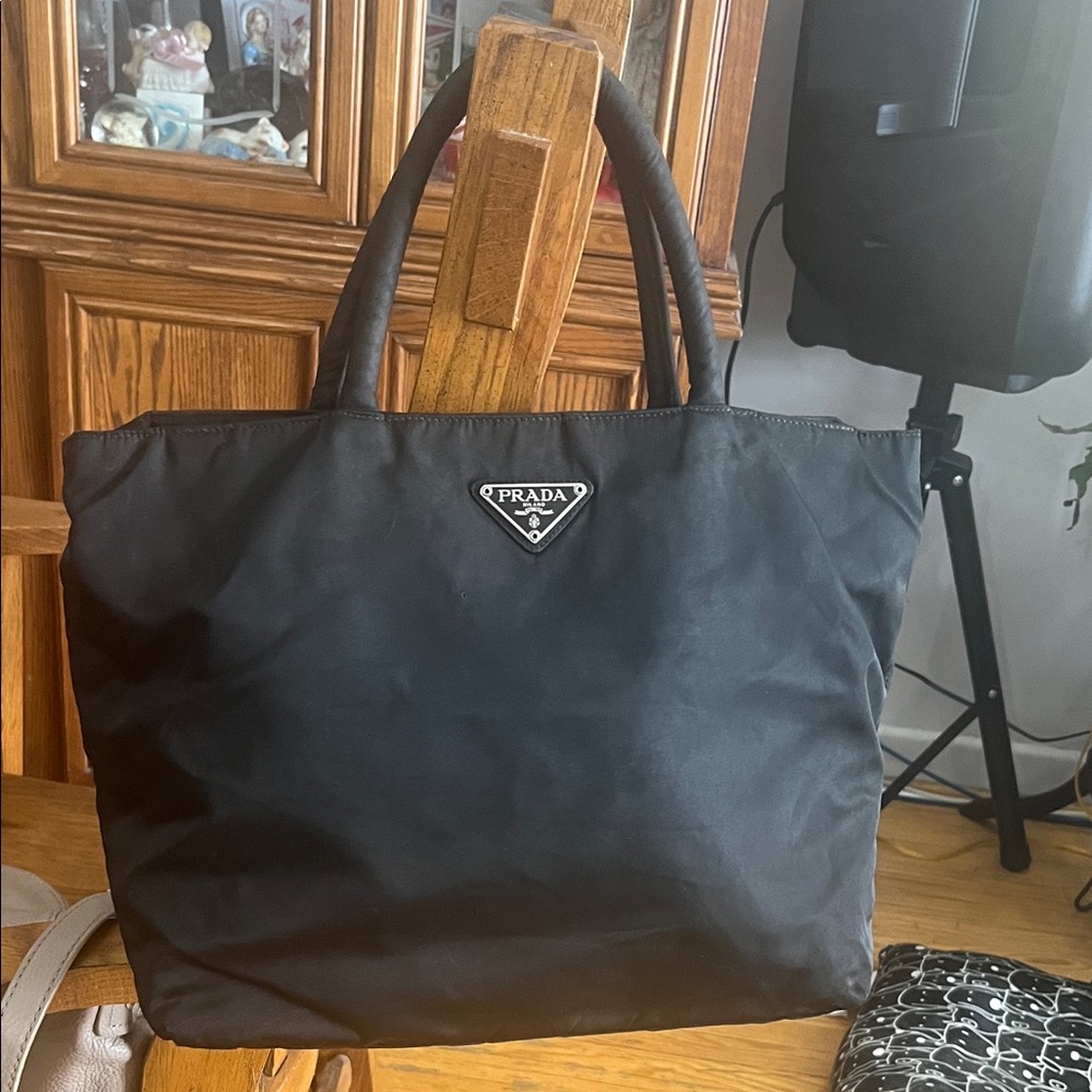 Prada Black Nylon Tote Bag